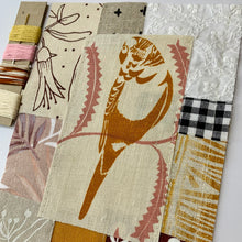 Load image into Gallery viewer, Slow Stitching Kit - Tumeric Budgie with Burgundy
